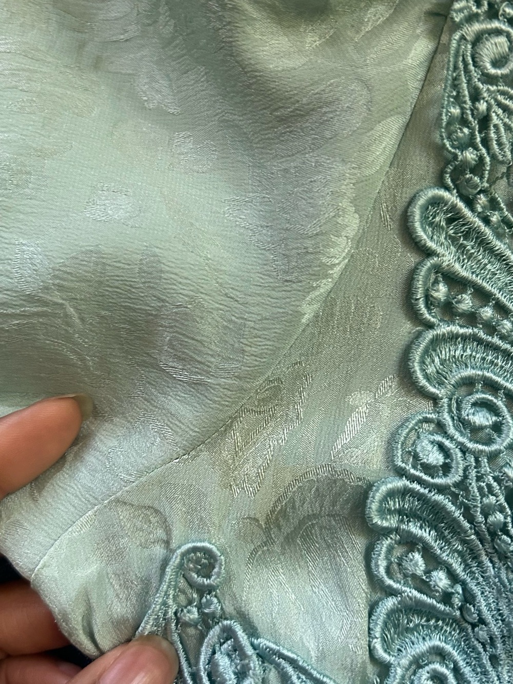 Vintage Digna Yero Silk Embroidered Blouse - Picture 8 of 8